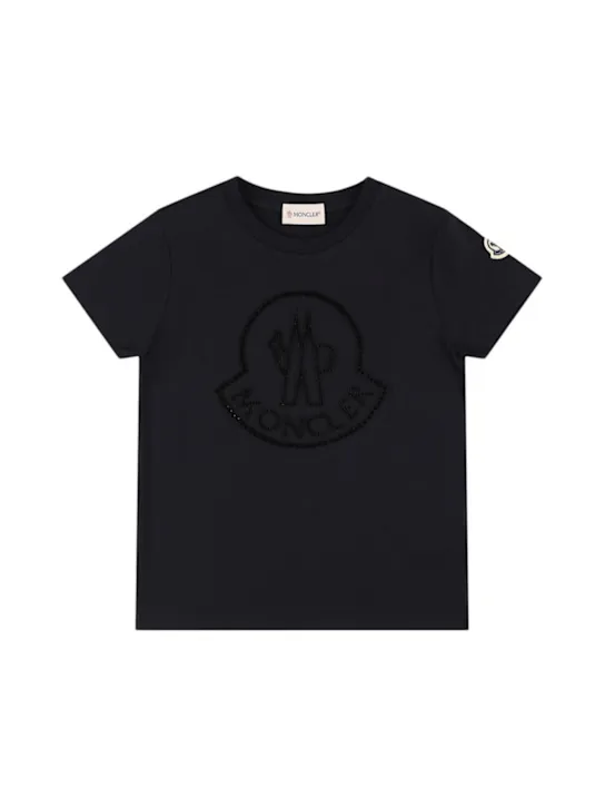 Moncler   Crystal logo cotton t-shirt 