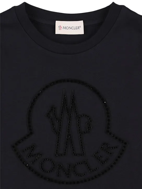 Moncler   Crystal logo cotton t-shirt 