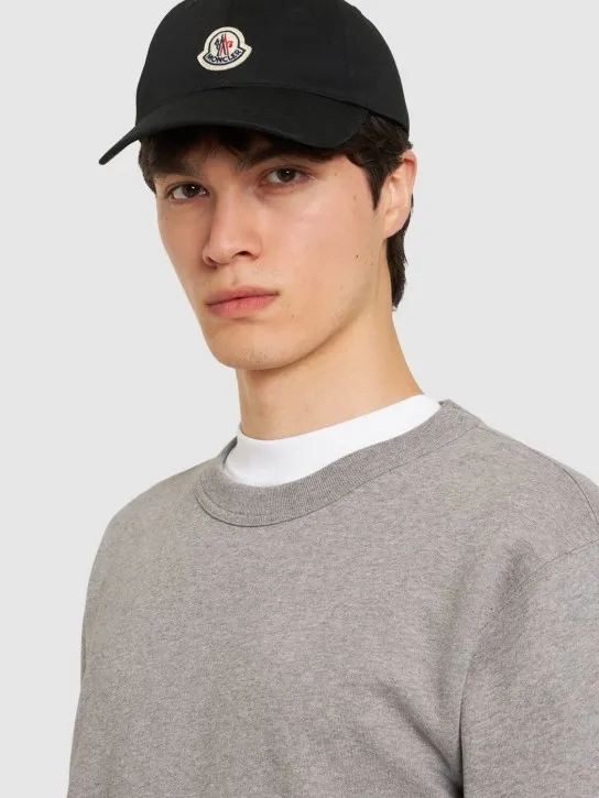 Moncler   Embroidered logo cotton baseball cap 