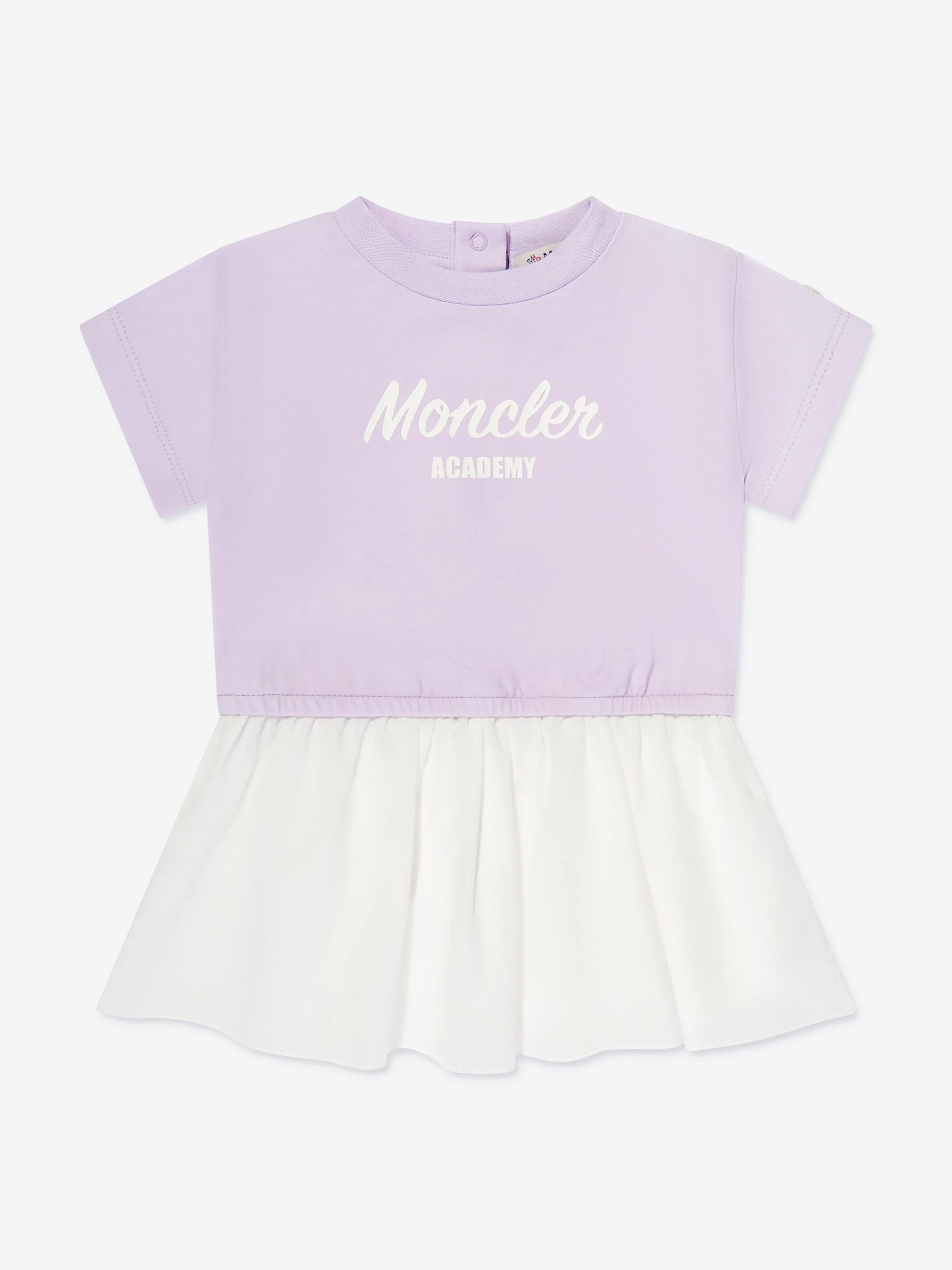 Moncler Enfant Baby Girls Logo T-Shirt Dress in Purple