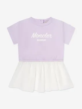 Moncler Enfant Baby Girls Logo T-Shirt Dress in Purple