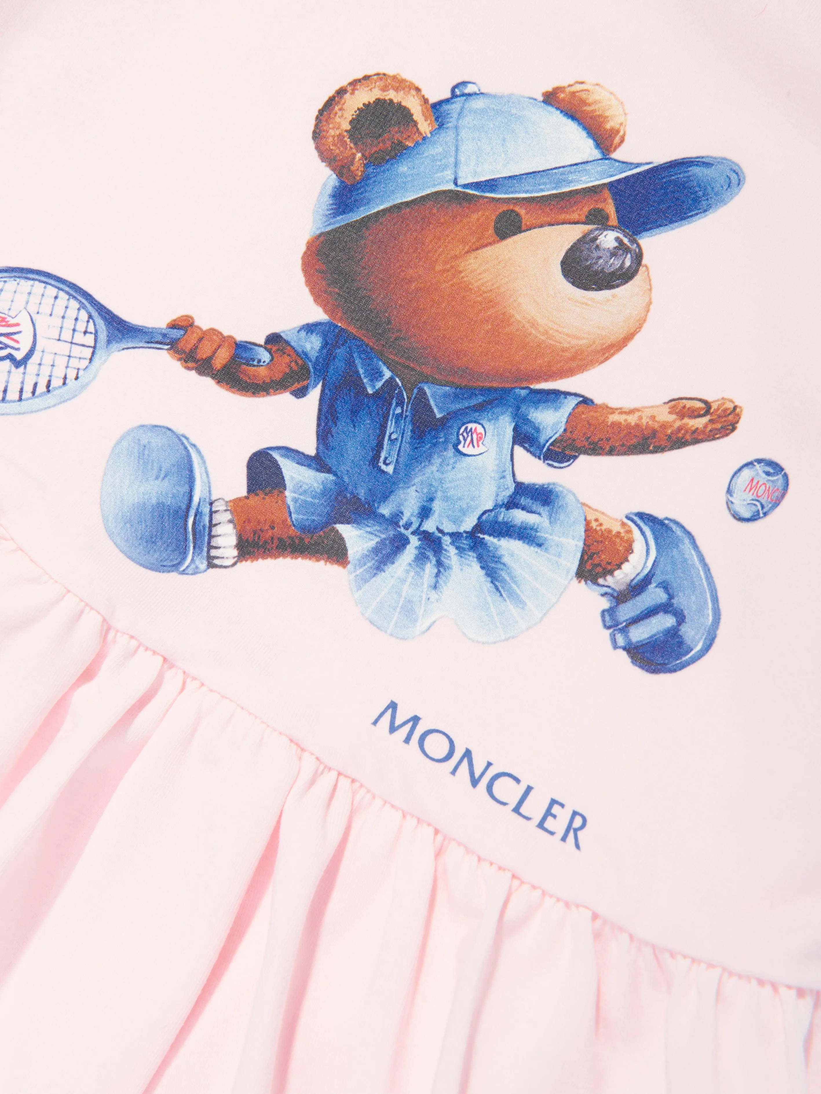 Moncler Enfant Baby Girls Tennis Bear Dress in Pink