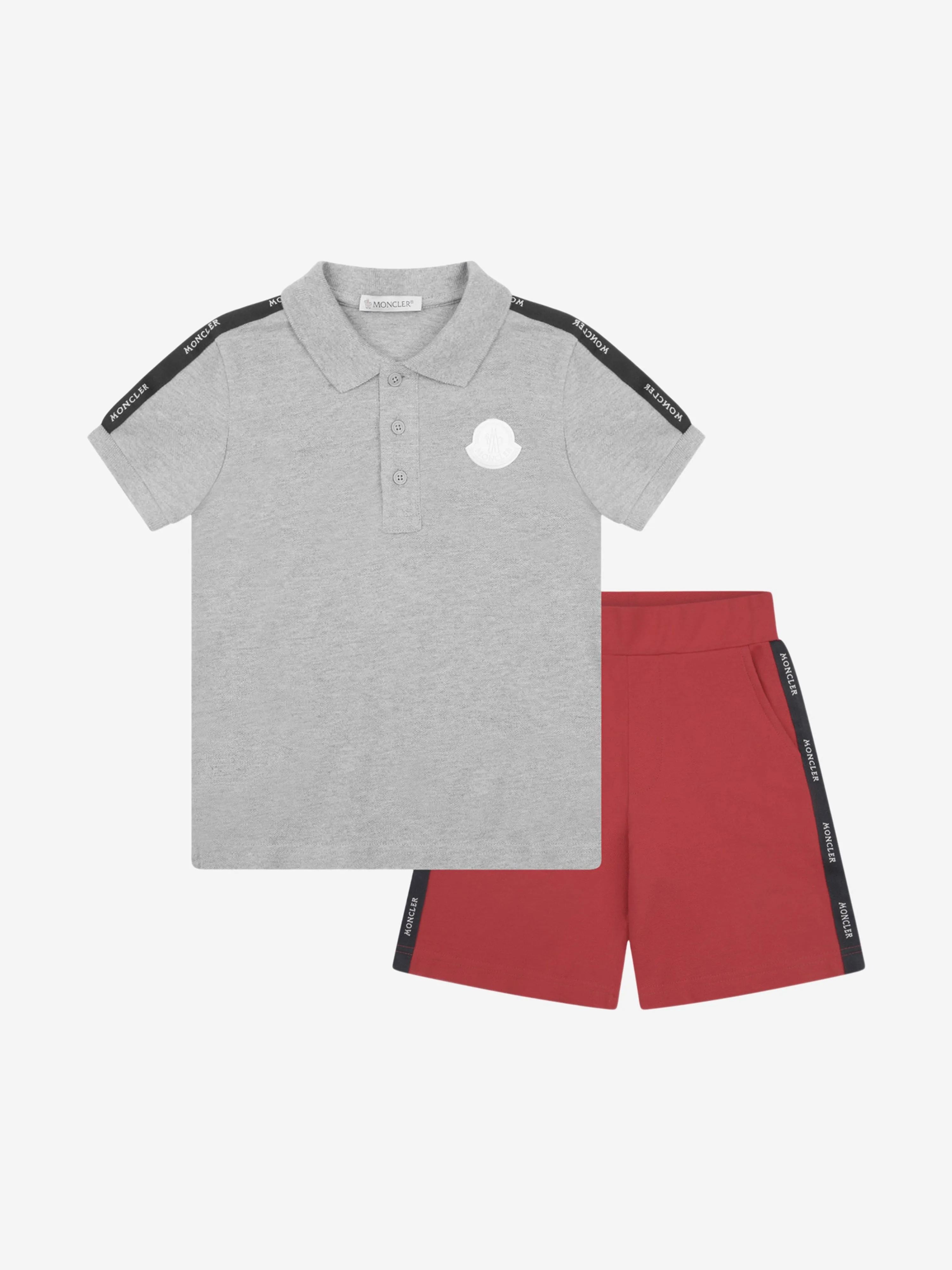 Moncler Enfant Boys & Red Pique Shorts Set