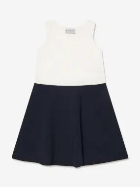 Moncler Enfant Girls Colourblock Dress in Navy