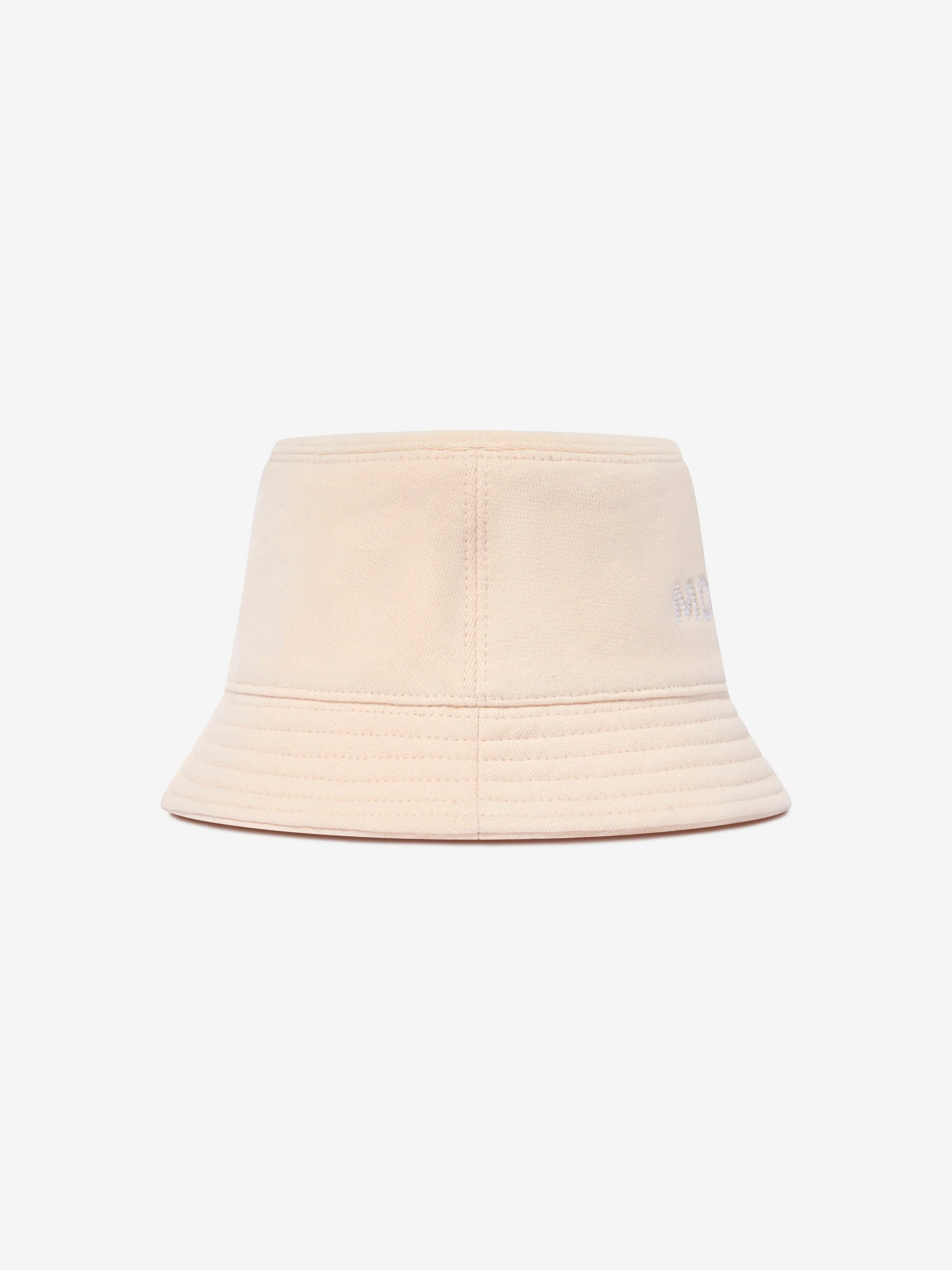 Moncler Enfant Girls Logo Bucket Hat in Ivory