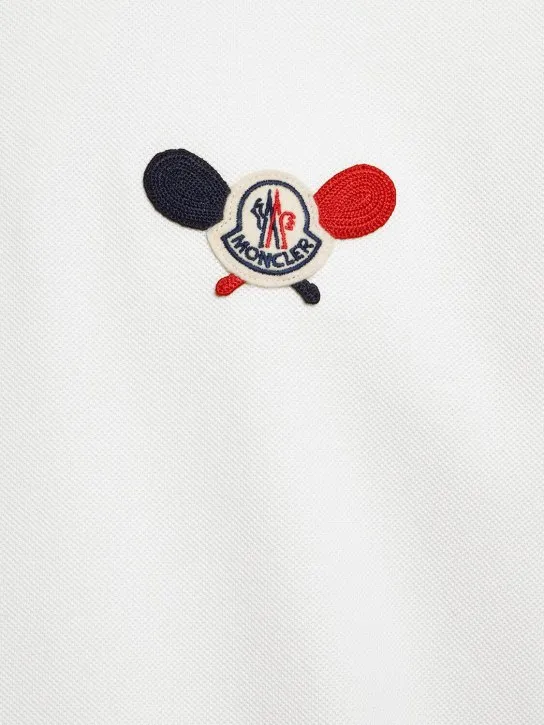 Moncler   Logo patch cotton polo shirt 