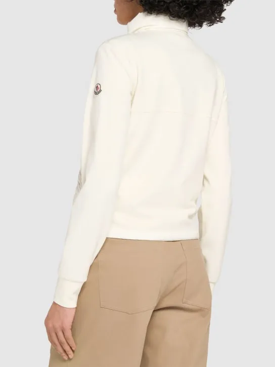 Moncler   Padded viscose blend zip-up sweatshirt 