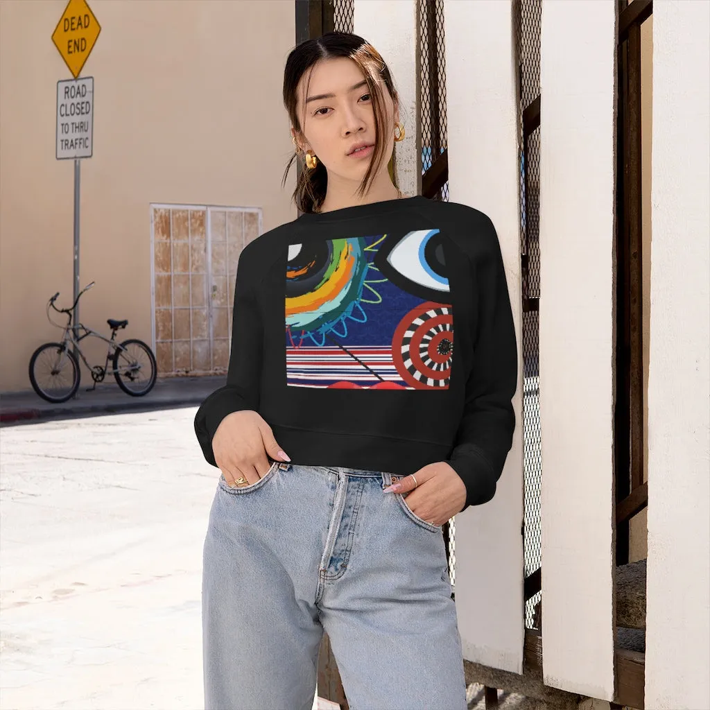 My Picasso Cropped Fleece Pullover