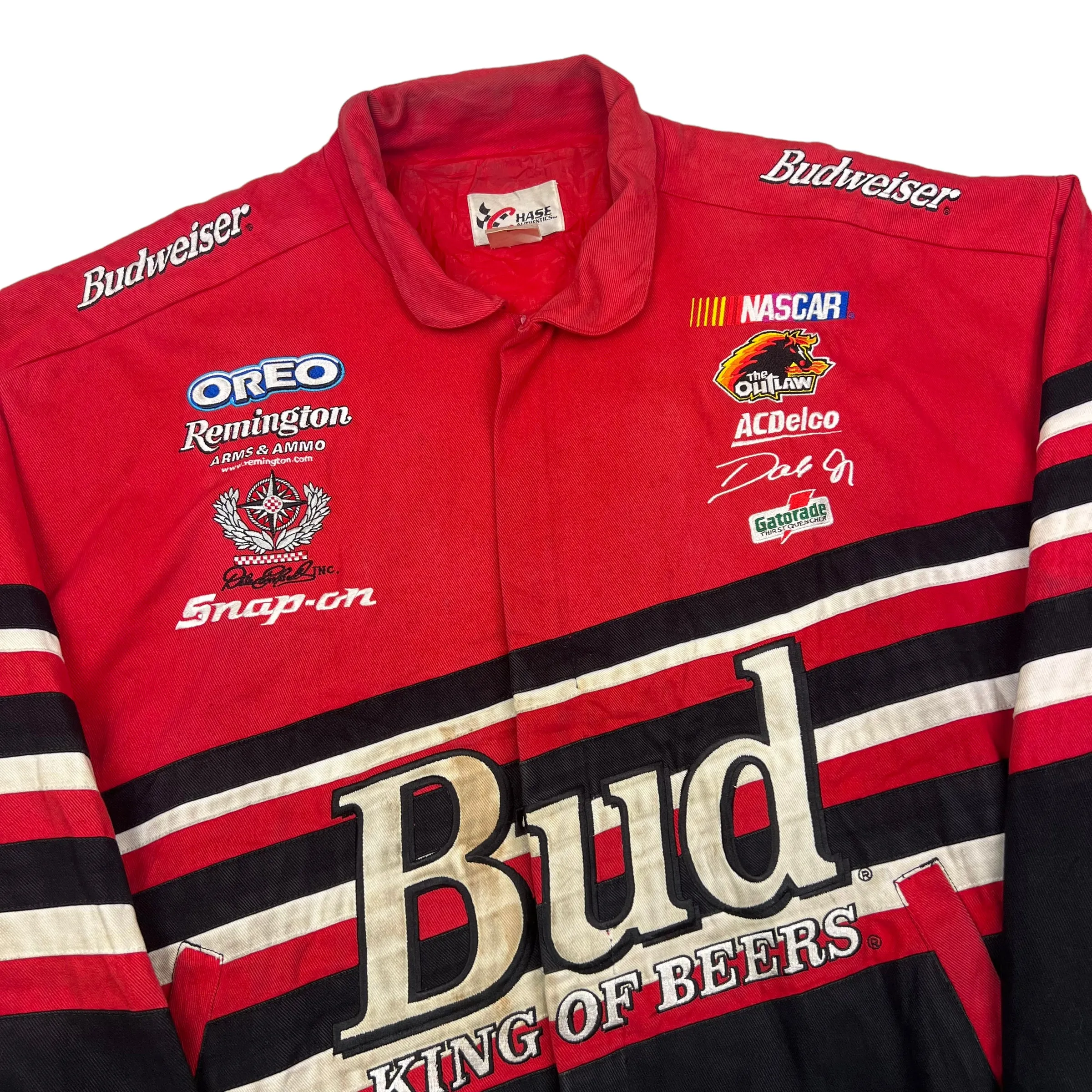 NASCAR Red Black 'Bud King of Beers' Racing Jacket