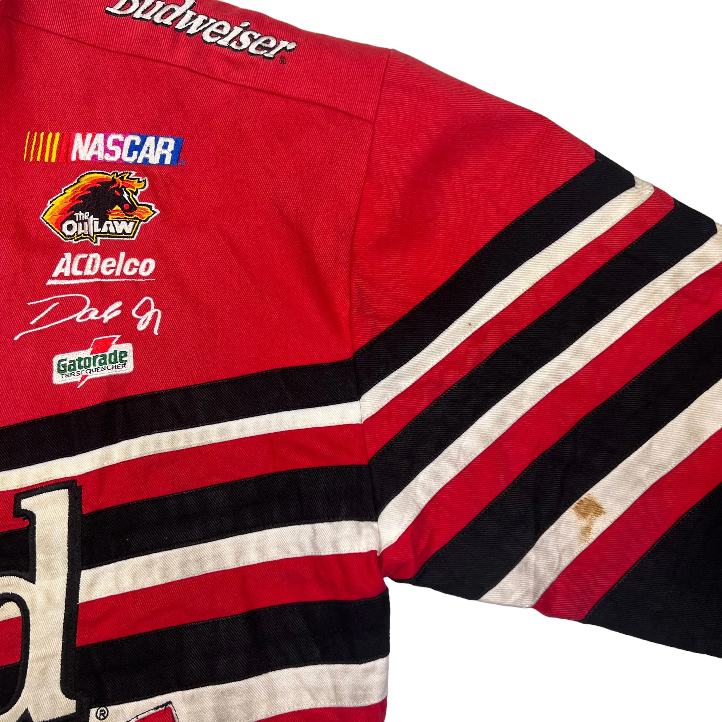 NASCAR Red Black 'Bud King of Beers' Racing Jacket