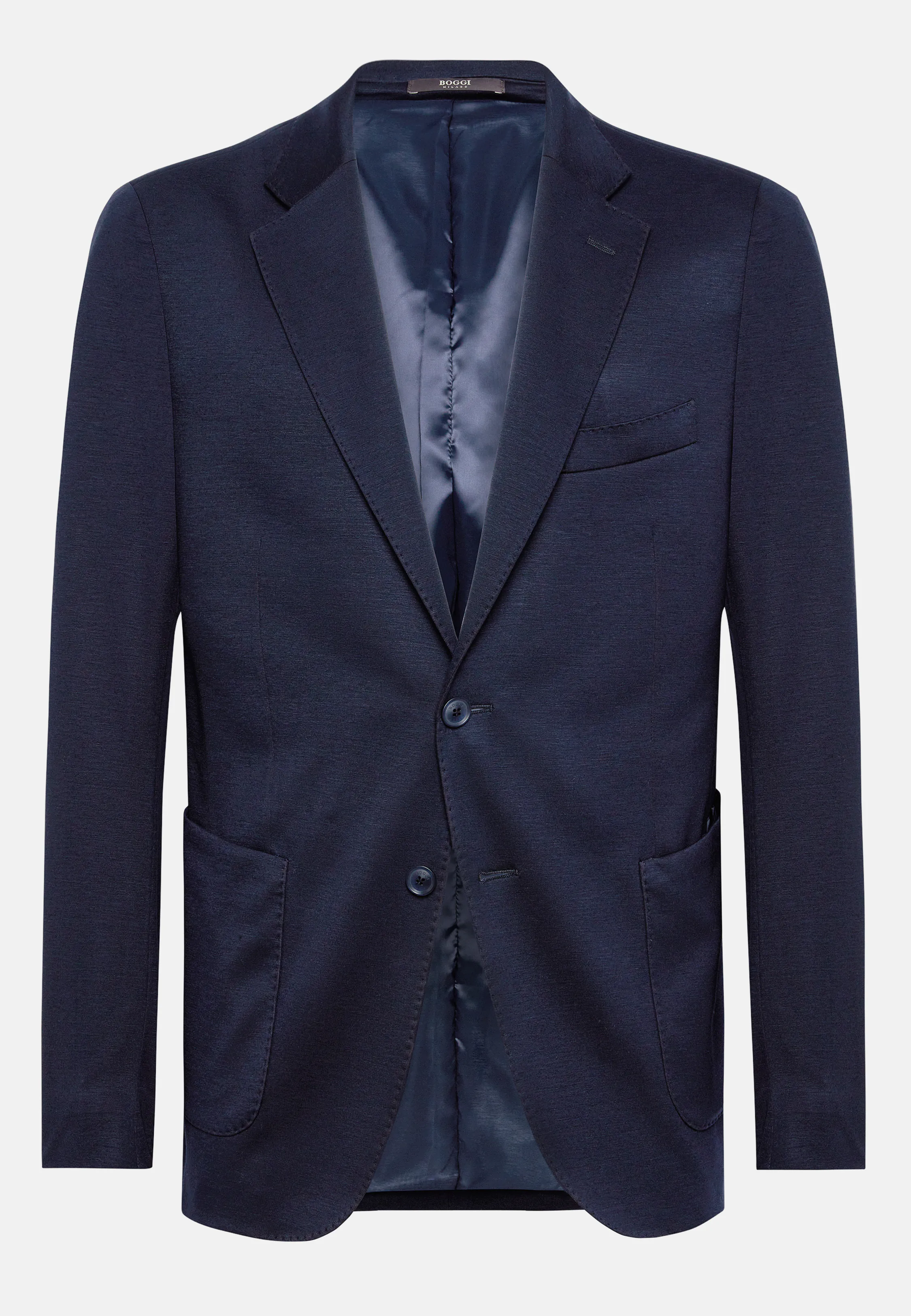 Navy Blue B Jersey Jacket in a Cotton, Cashmere And Tencel Blend