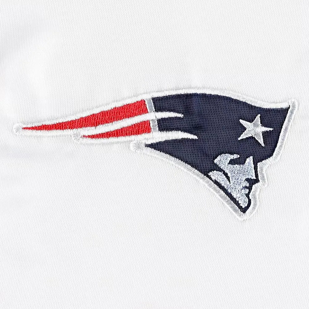 New England Patriots The Power Forward Satin White Jacket