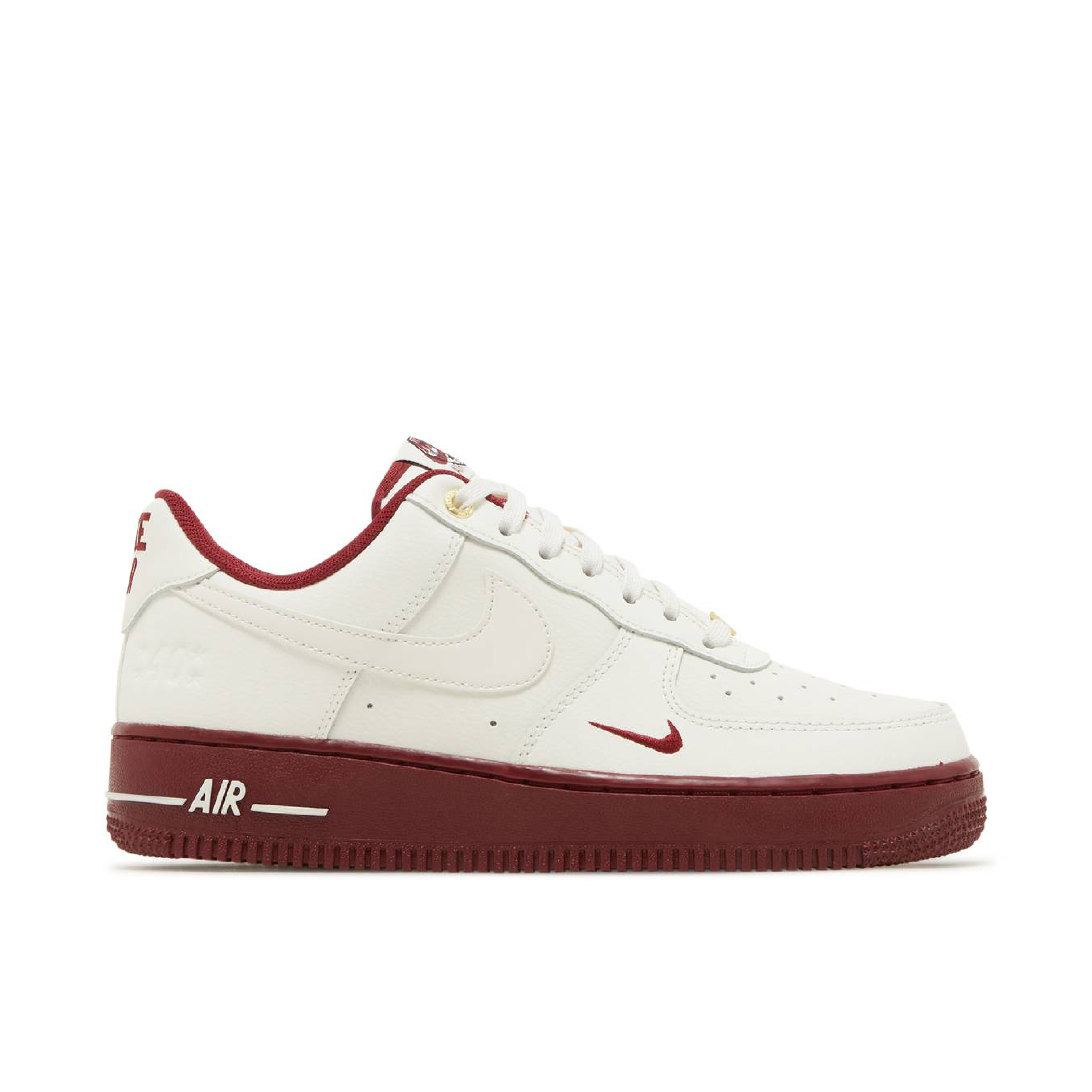 Nike Air Force 1 Low 40th Anniversary White Burgundy | DQ7582-100 | Laced