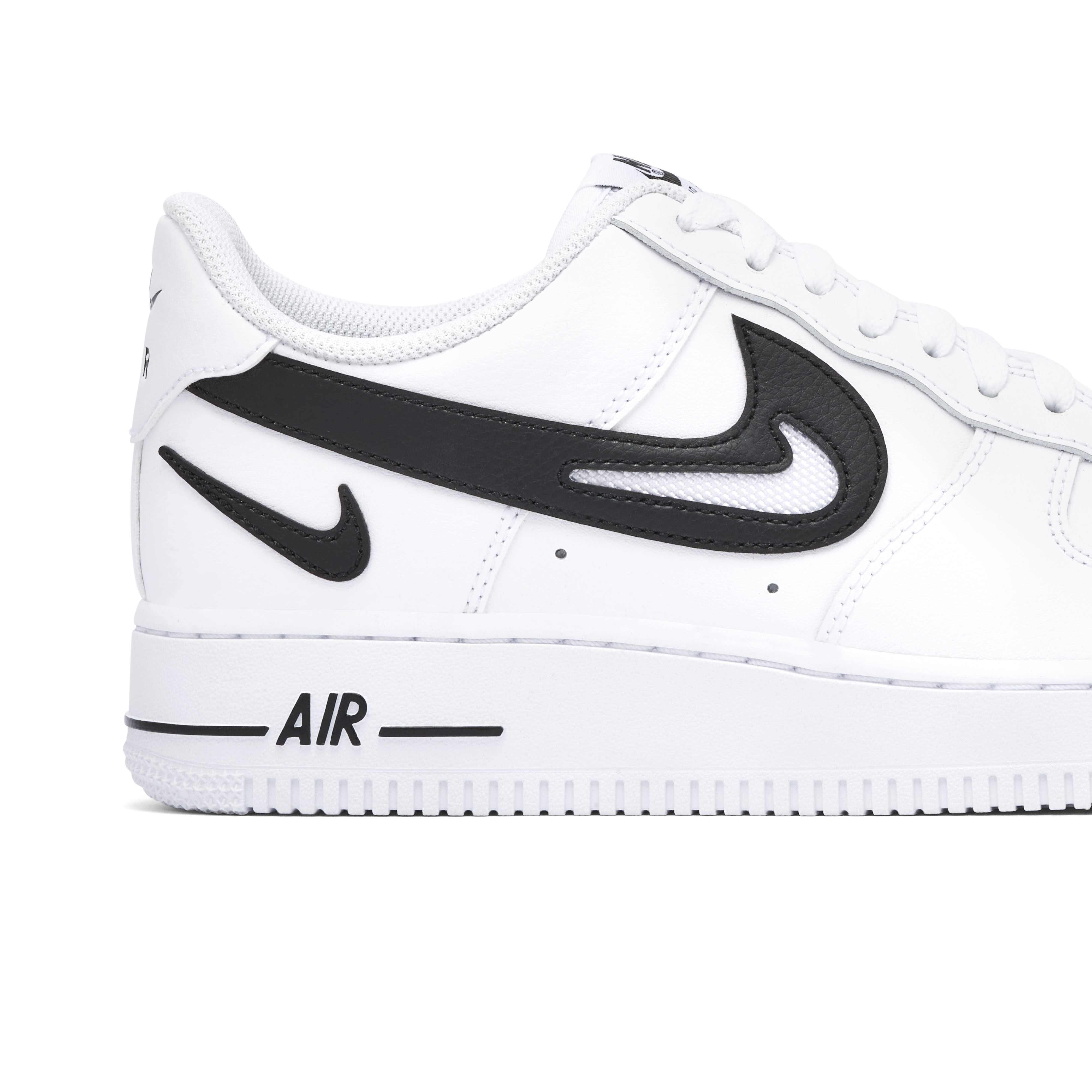 Nike Air Force 1 Low '07 FM Cut Out Swoosh White Black | dr0143-101 | Laced