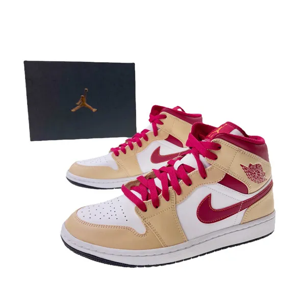 Nike Air Jordan 1 Mid Beige / Red