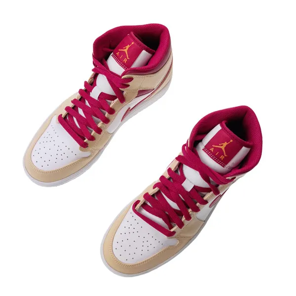 Nike Air Jordan 1 Mid Beige / Red