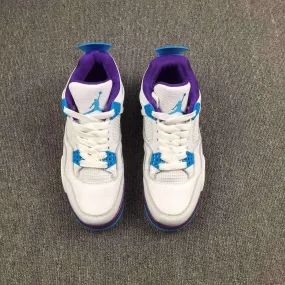 Nike Air Jordan 4 Retro “Hornets” White Blue Purple Basketball Men