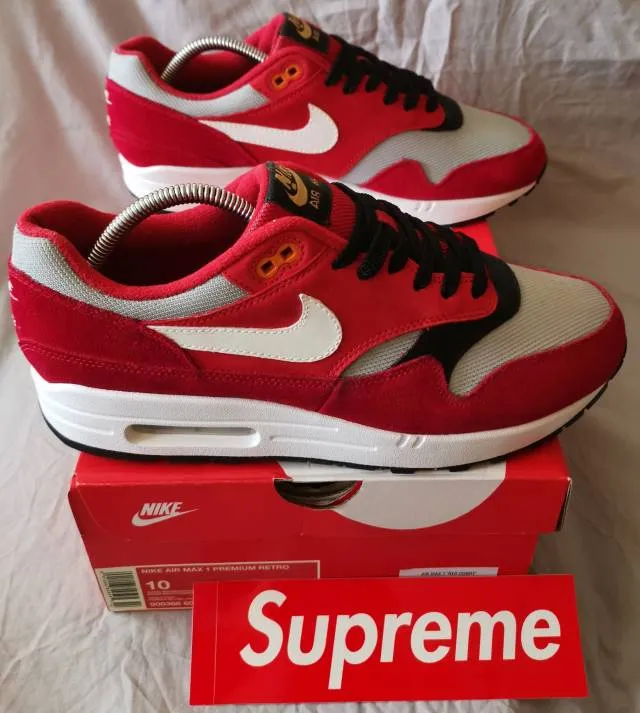 Nike air max 1 premium retro red curry custom urawa dragons