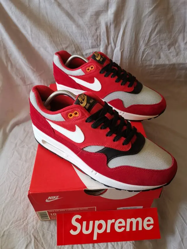 Nike air max 1 premium retro red curry custom urawa dragons