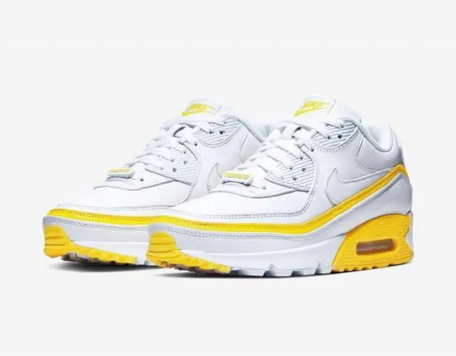 Nike air max 90 x undefeated white/yellow fury