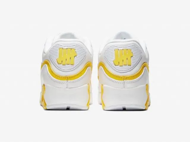 Nike air max 90 x undefeated white/yellow fury