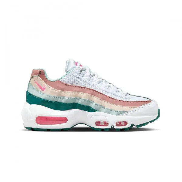 Nike Big Kids Air Max 95 Recraft (white / pink spell-geode teal-jade ice)