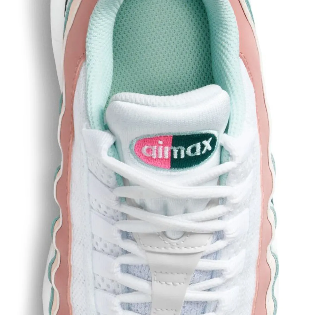 Nike Big Kids Air Max 95 Recraft (white / pink spell-geode teal-jade ice)