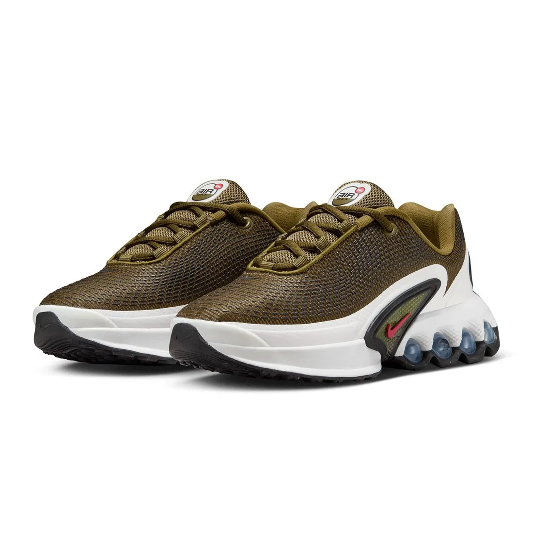 Nike Big Kids Air Max Dn (olive flak / gym red-black-olive flak)