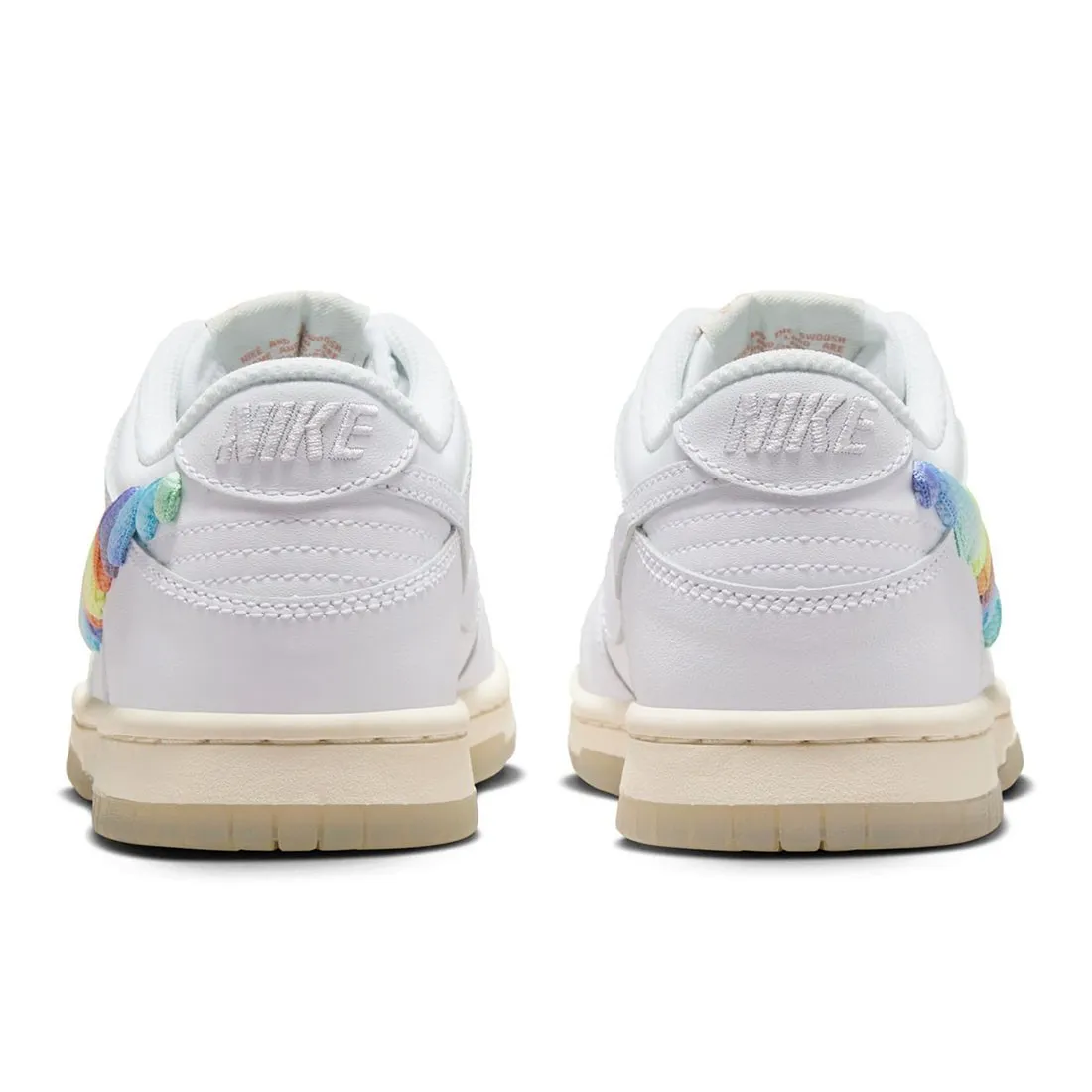 Nike Big Kids Dunk Low (white / multi-color-terra blush)