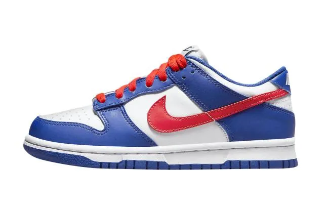 Nike dunk low gs bright crimson game royal