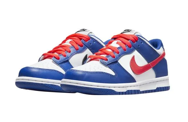 Nike dunk low gs bright crimson game royal