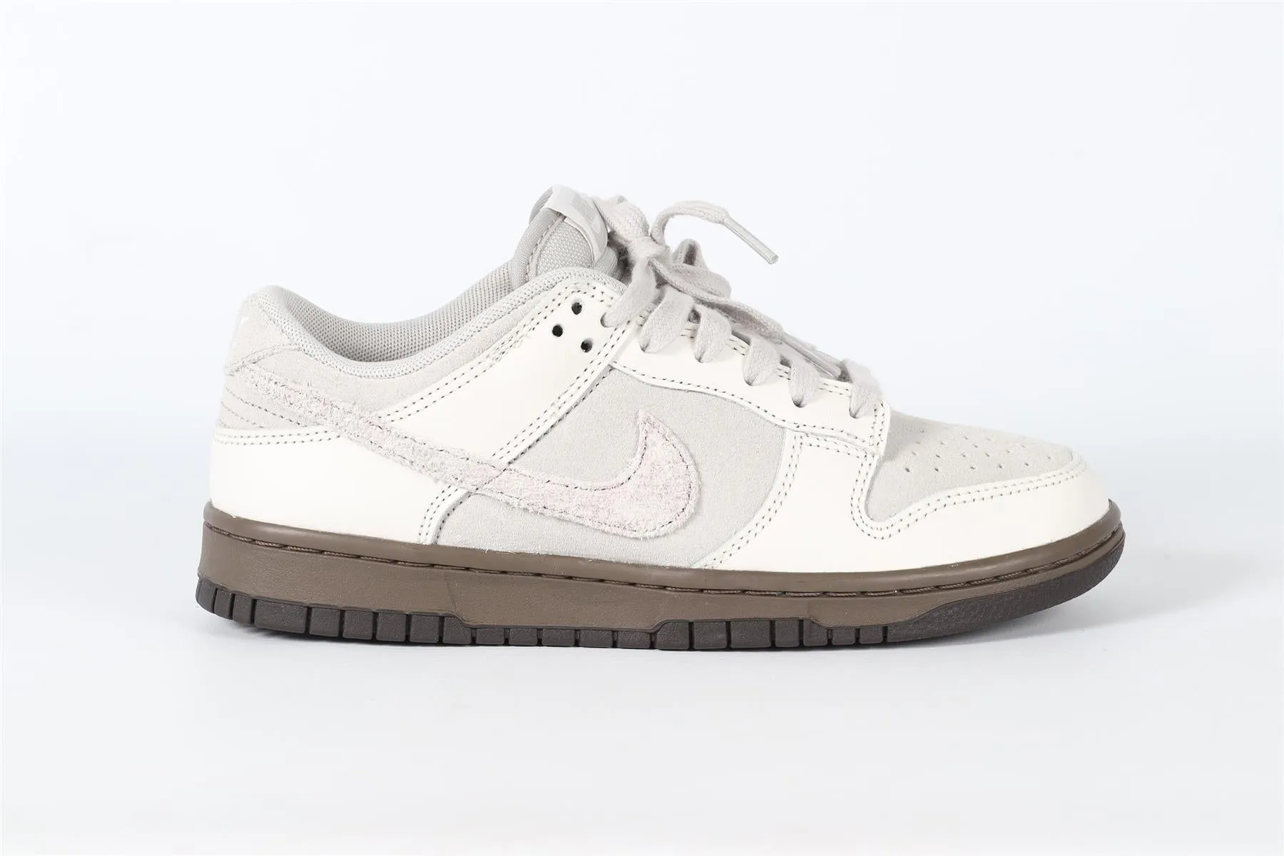 NIKE GREY DUNK LOW IRONSTONE SUEDE SNEAKERS EU 38.5 UK 5.5 US 6