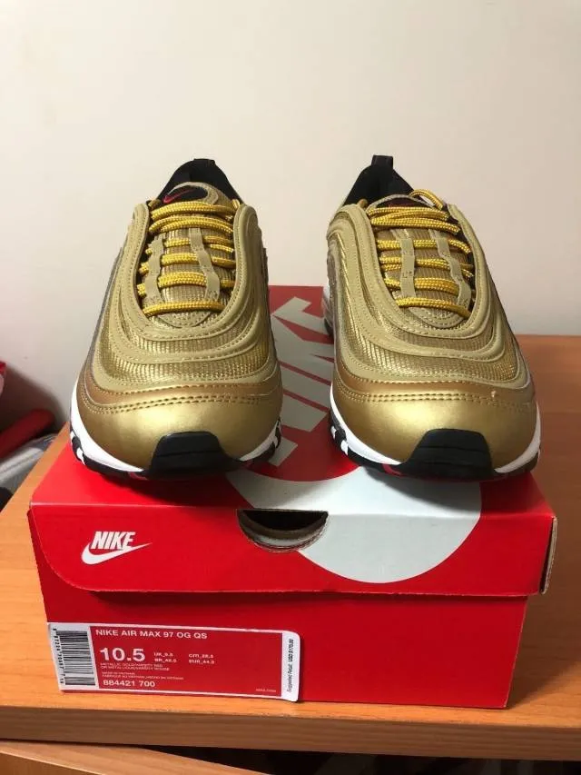 Nike Mens Air Max 97 "Metallic Gold" OG QS 2018 884421-700 L