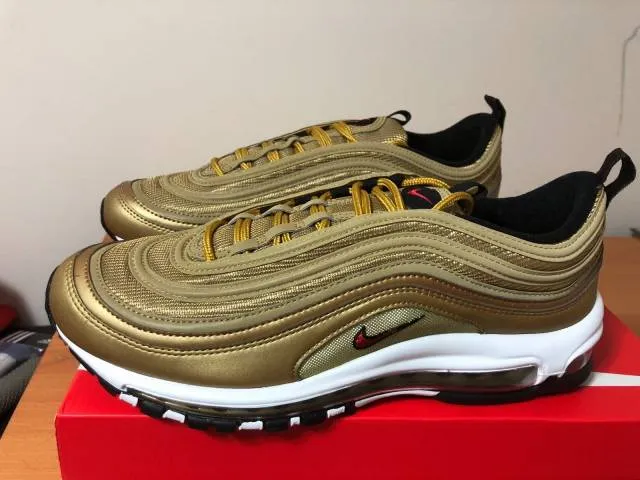 Nike Mens Air Max 97 "Metallic Gold" OG QS 2018 884421-700 L