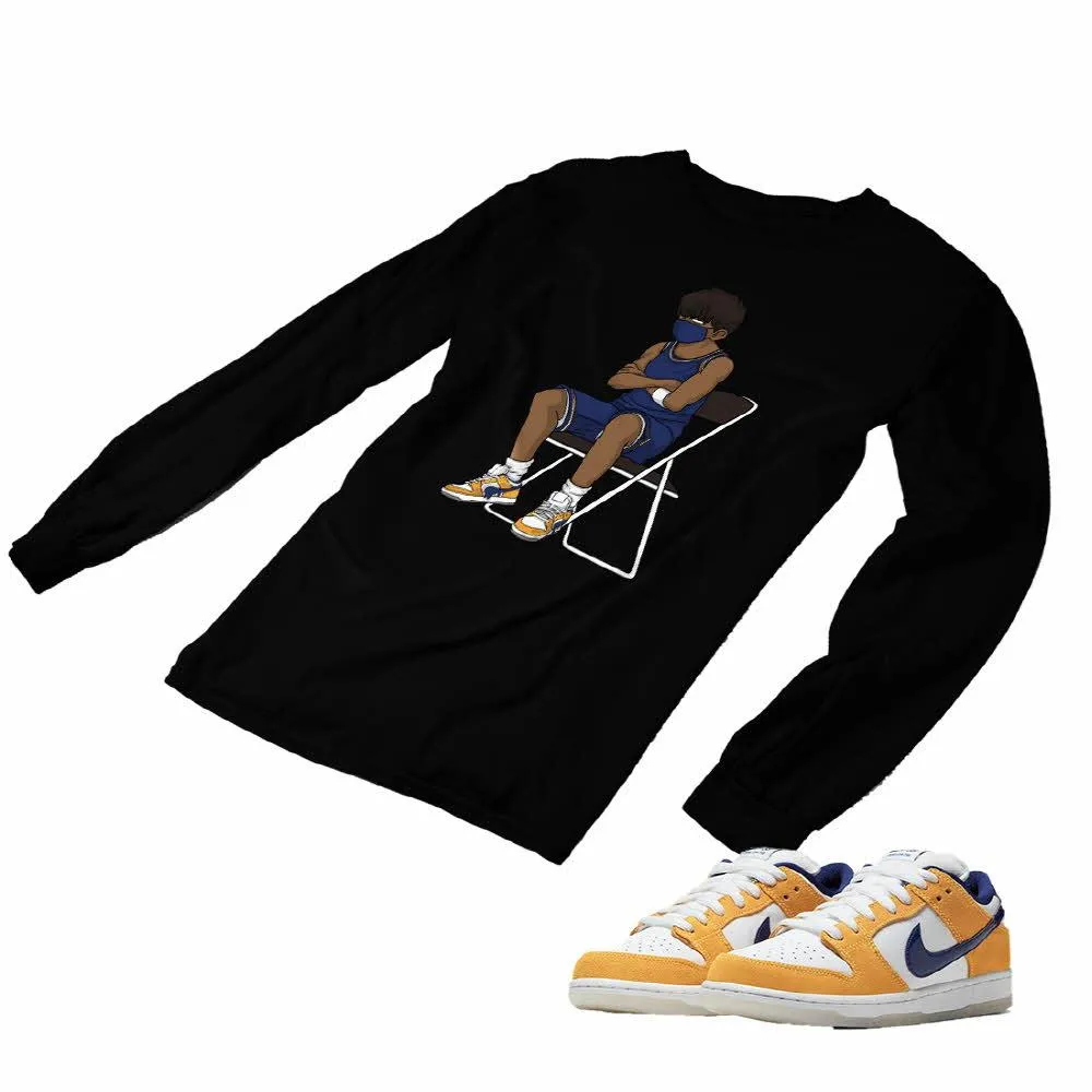 Nike SB Dunk Laser Orange Matching Custom Designed Long Sleeve T shirt ND 1-3-10