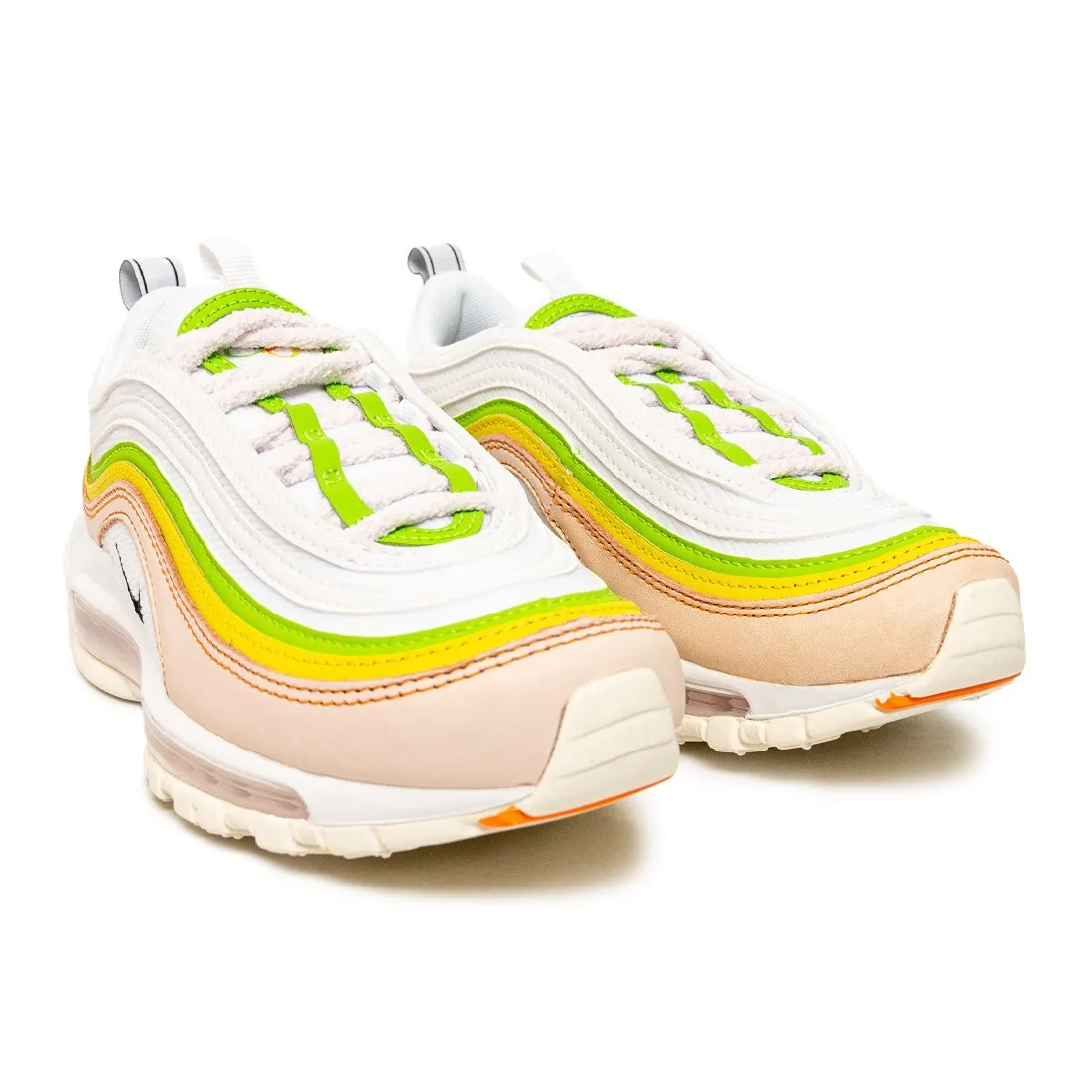 Nike Women Wmns Air Max 97 (white / black-pearl pink-action green)