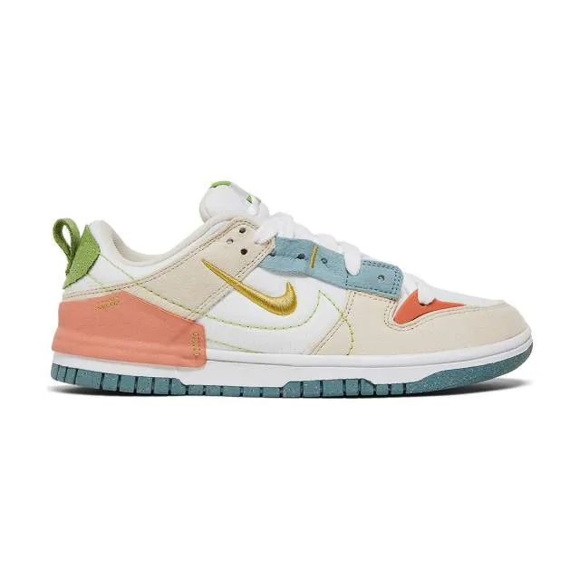 Nike Women's Dunk Low Disrupt 2 (Easter/ White/ Tan/ Ora...