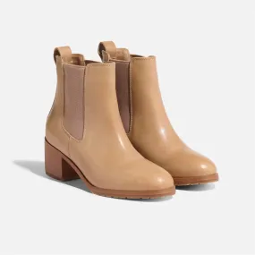 Nisolo Ana Go-To Heeled Chelsea Boot Almond