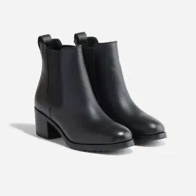 Nisolo Ana Go-To Heeled Chelsea Boot Black/Black