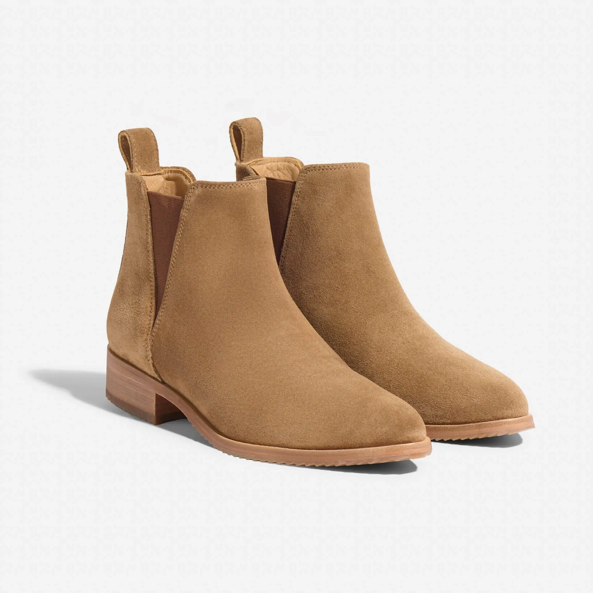 Nisolo Eva Everyday Chelsea Boot Taupe Suede