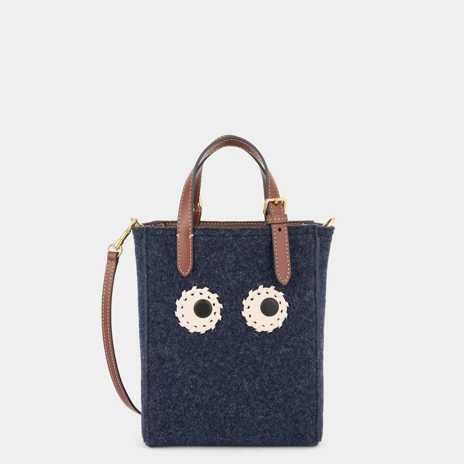 N/S Felt Mini Eyes Cross-body Tote-              