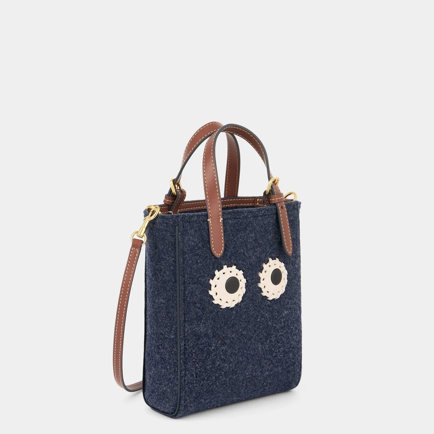 N/S Felt Mini Eyes Cross-body Tote-              