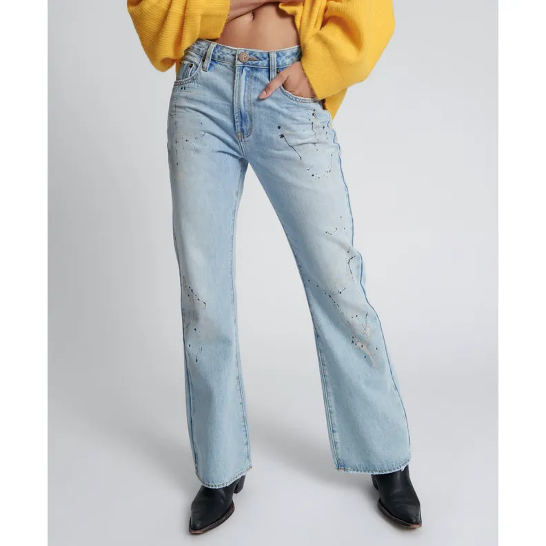 ONE TEASPOON  One Teaspoon Fleetwood Artiste Charlie Slim High Waist Flared Jeans - Artiste