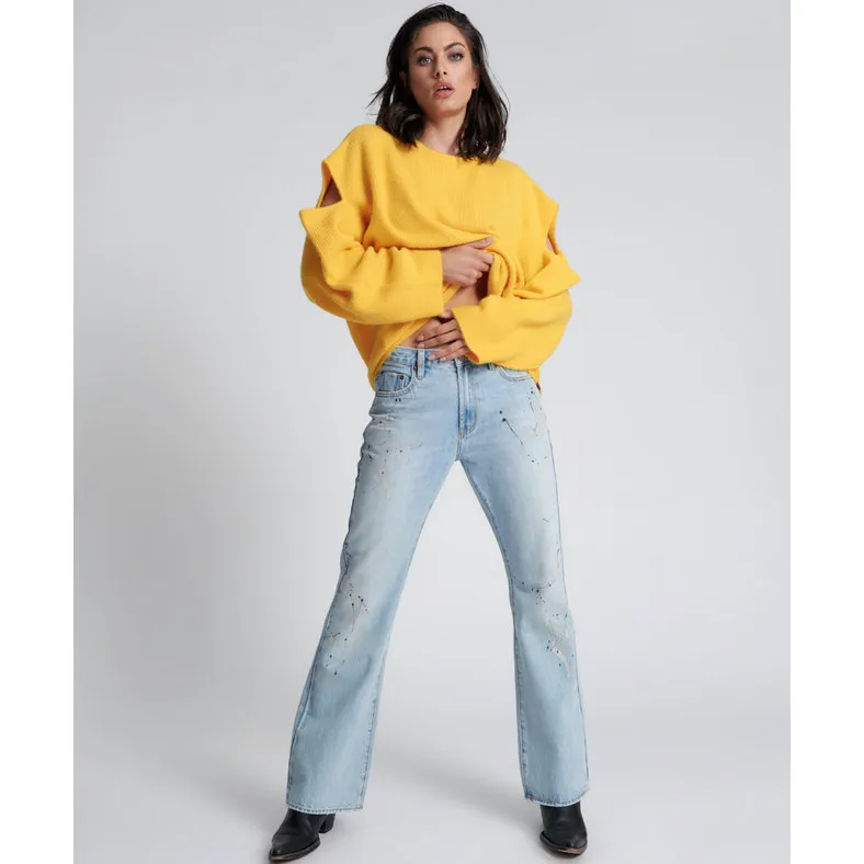 ONE TEASPOON  One Teaspoon Fleetwood Artiste Charlie Slim High Waist Flared Jeans - Artiste