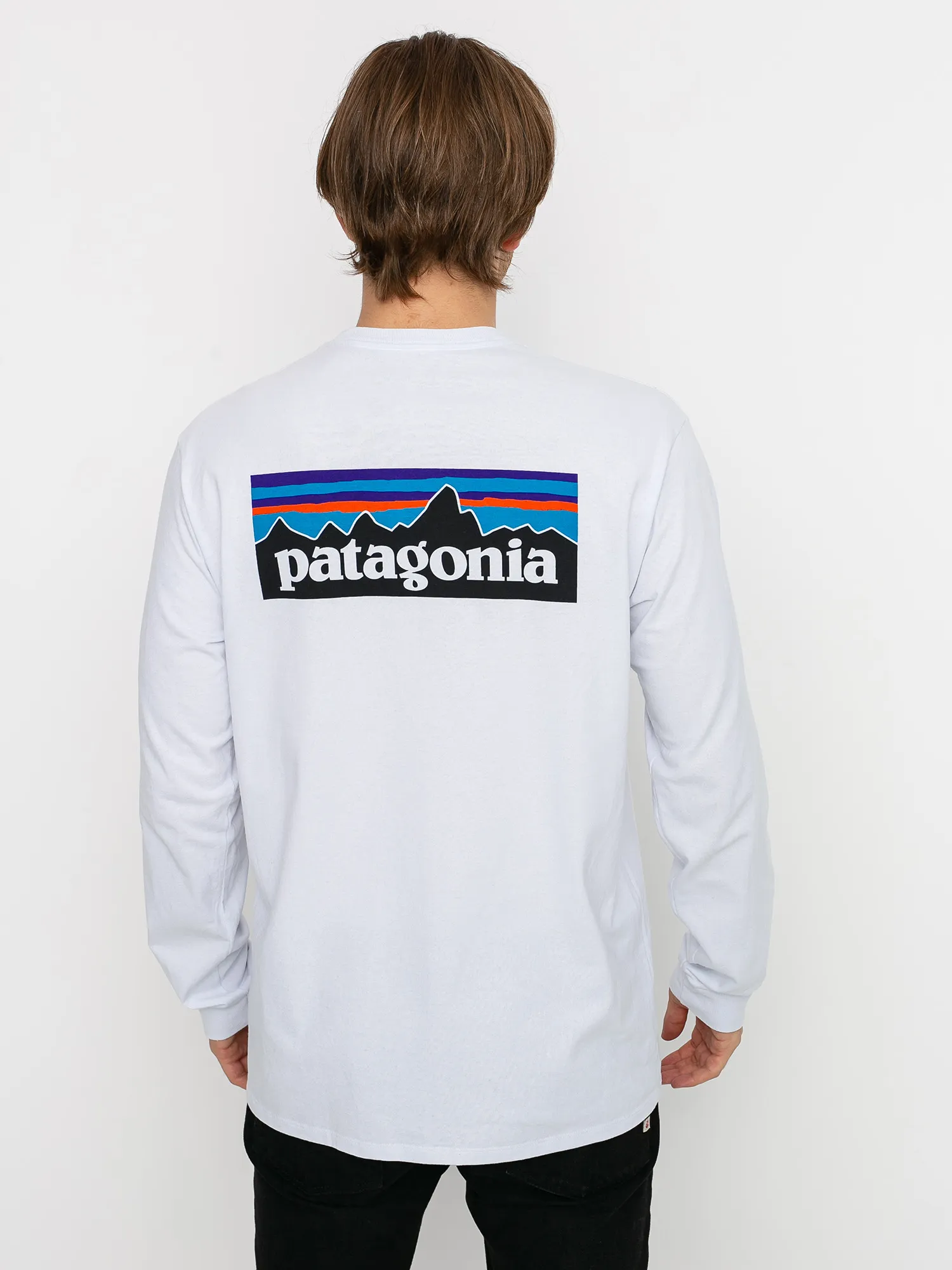 Patagonia P 6 Logo Responsibili Longsleeve (white)