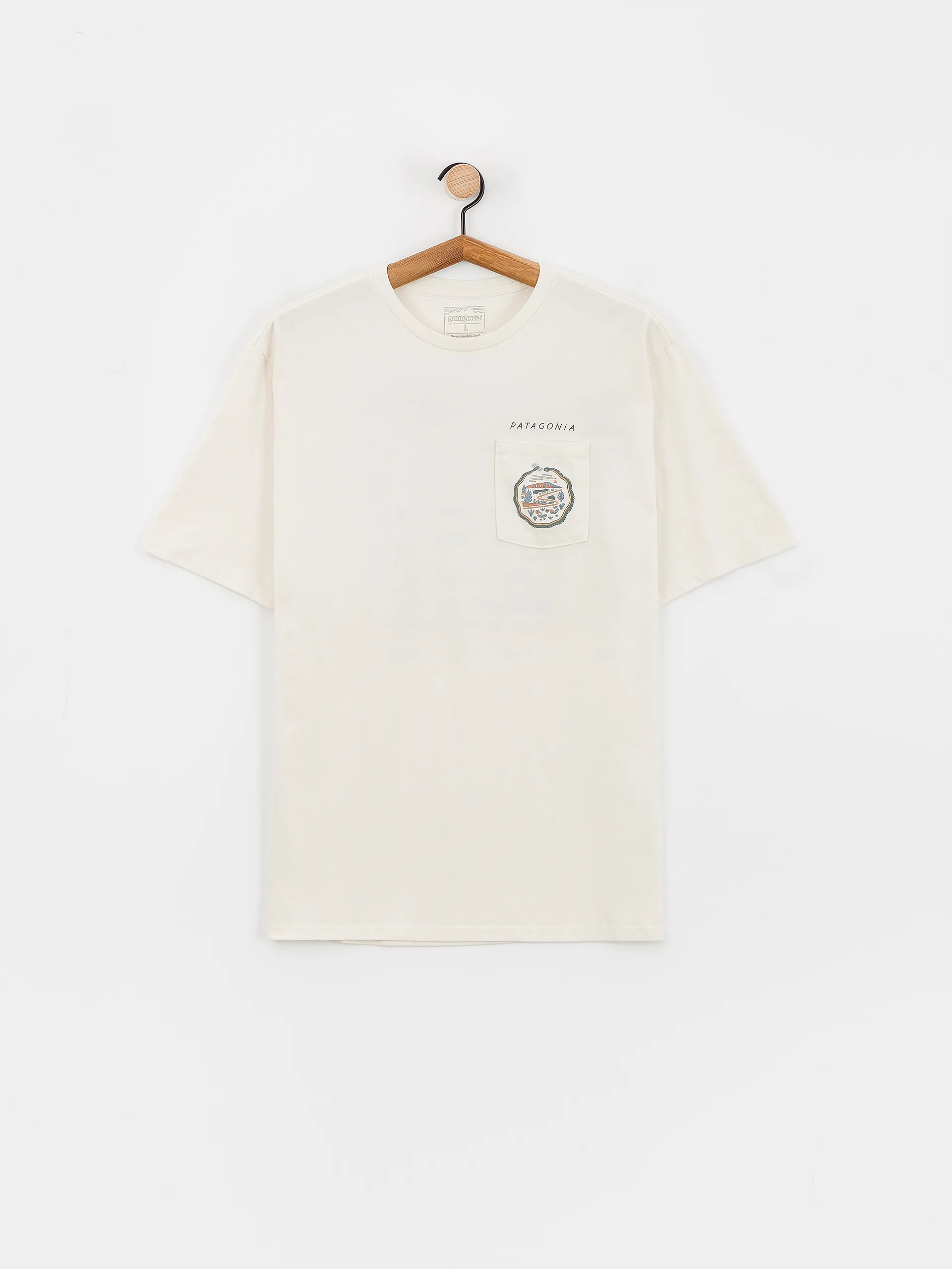 Patagonia T-Shirt Commontrail Pocket Responsibili (birch white)