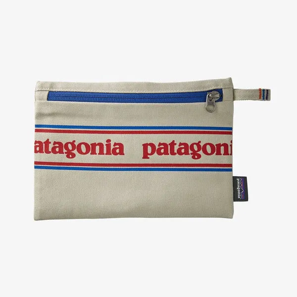 Patagonia Zippered Pouch - Bleached Stone Park Stripe