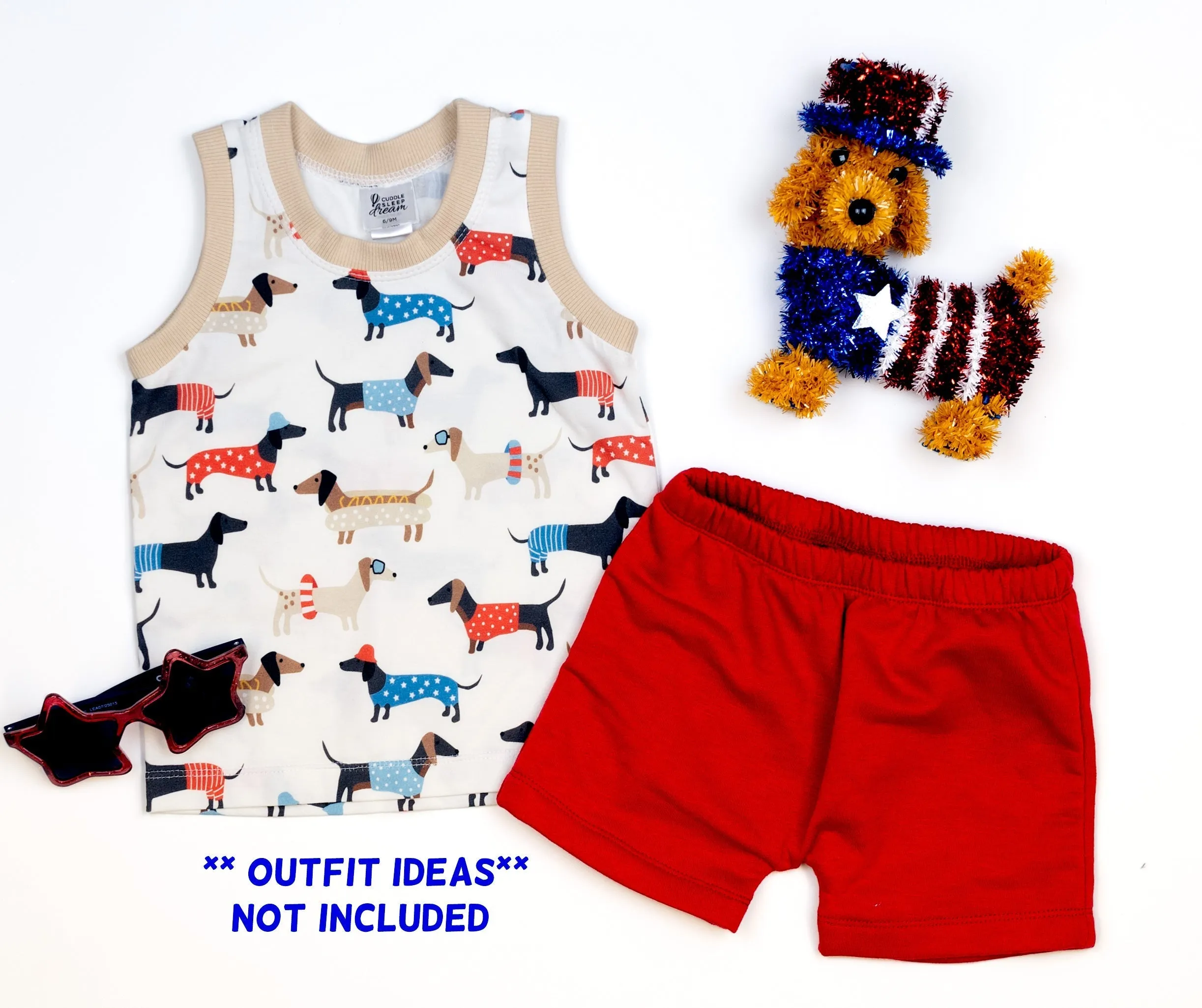 Patriotic Doggy | Handmade Tank