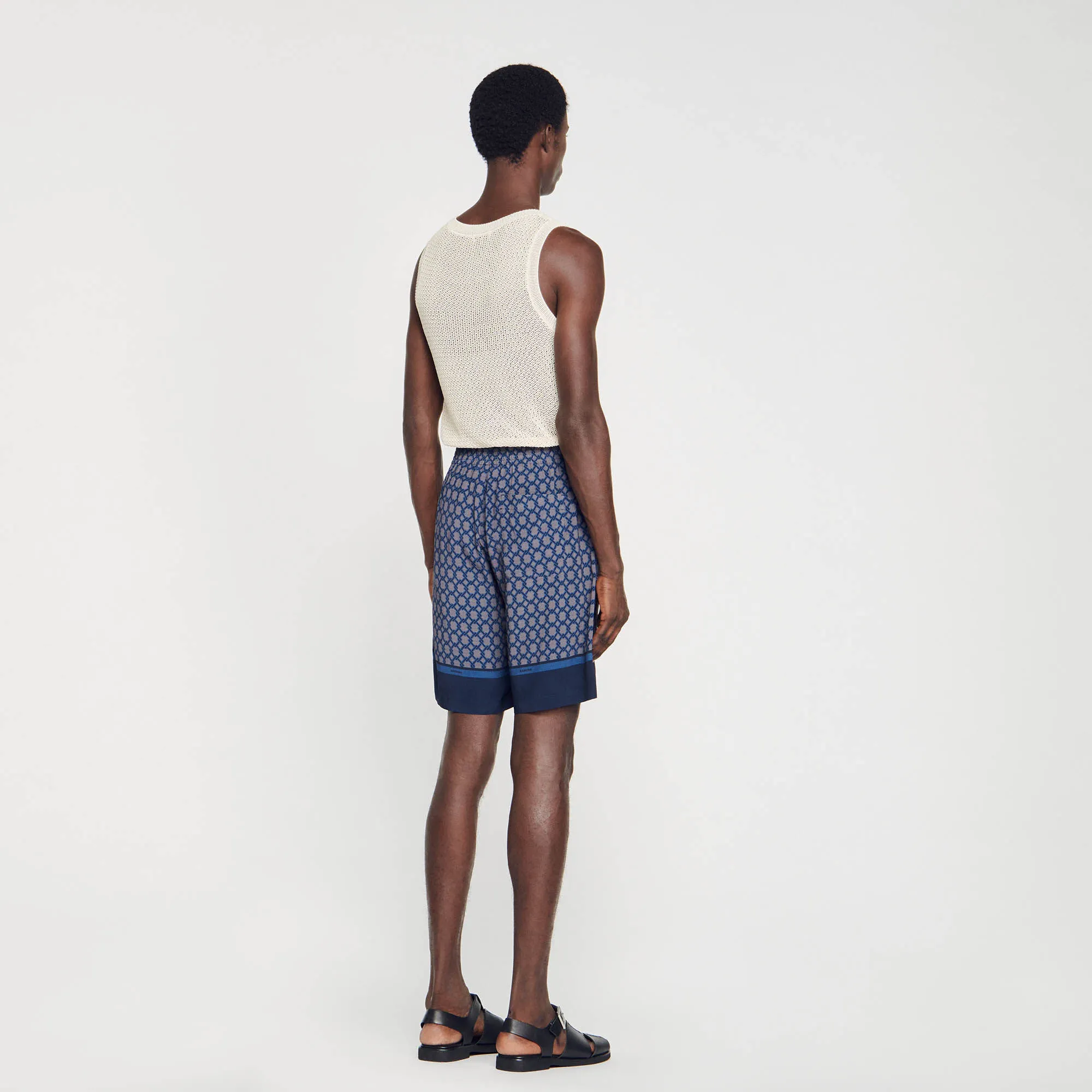 Patterned Bermuda shorts