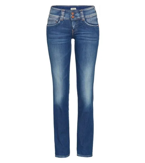 Pepe Jeans Gen Jean droit pour femme en jean de loisirs style 5 poches PL201157D452 bleu